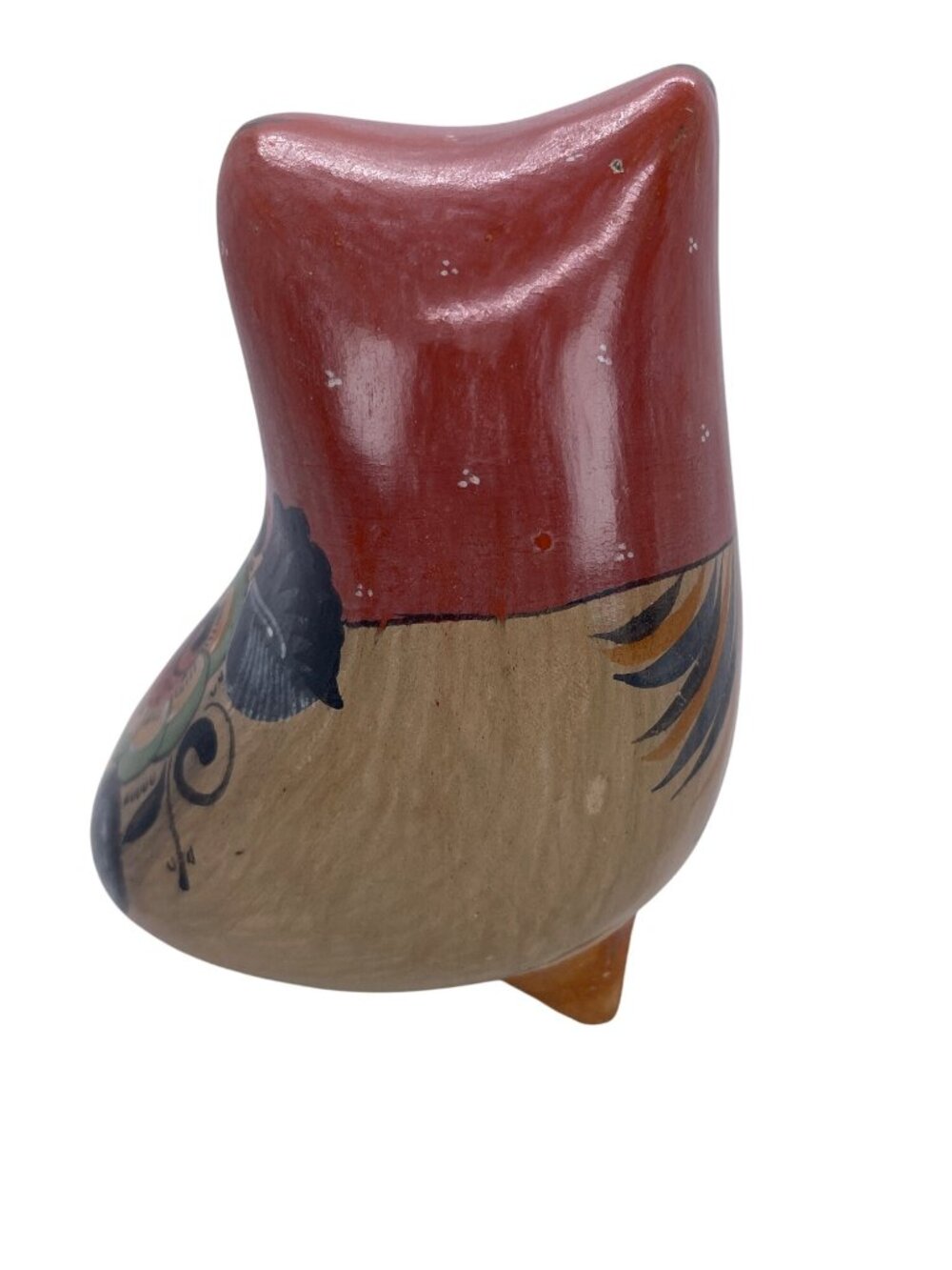 Tonala Owl Mexico Folk Art Pottery Bird Hand Painted Figurine Sculpture Vintage - Picture 12 of 12